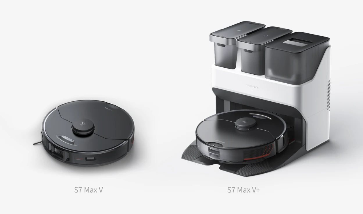 Roborock S7 Max V series robot vacuum and docking station